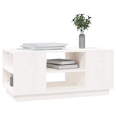 Salontafel 90x49x40,5 cm massief grenenhout wit Salontafel 90x49x40,5 cm massief grenenhout wit