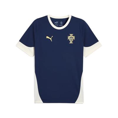PUMA Portugal Trainingsshirt 2025-2026 Donkerblauw Gebroken Wit Geel PUMA Portugal Trainingsshirt 2025-2026 Donkerblauw Gebroken Wit Geel