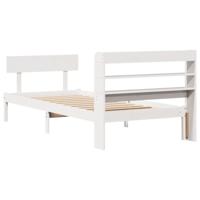 Bedframe zonder matras massief grenenhout wit 90x190 cm - thumbnail