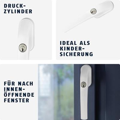 Handgreep - ABUS - FG300 W CL/DFNLI - Dubbele bescherming voor kunststof of aluminium ramen - Getest volgens DIN 18267