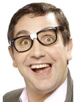 Nerd bril met plakbandje - thumbnail