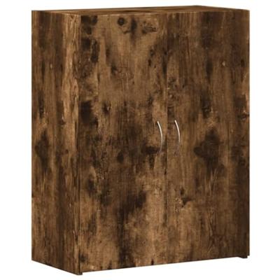 Archiefkast 60x32x77,5 cm bewerkt hout gerookt eikenkleurig