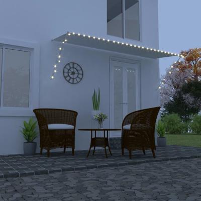 vidaXL Luifel uittrekbaar met LED 400x150 cm crème vidaXL Luifel uittrekbaar met LED 400x150 cm crème