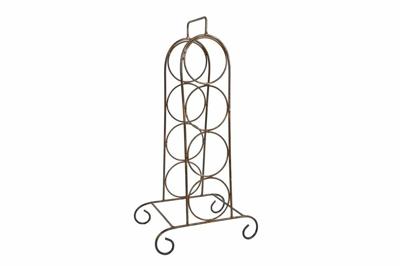 Wijnrek "Joris" messing metaal 44x20x13,5cm