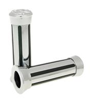 Vicma rubber handvat rubber grip chrome - thumbnail