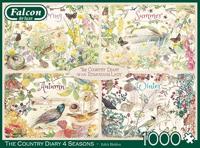 Falcon de luxe The Country Diary 4 Seasons 1000 stukjes - thumbnail