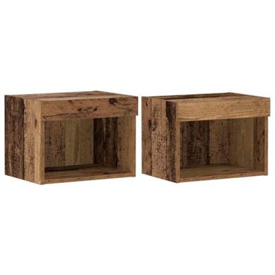 TV-kast 2 pcs Oud hout 40 x 30 x 30 cm Bewerkt hout