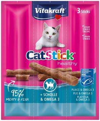 VITAKRAFT CatStick Mini with flounder and Omega-3 - Kattensnoepje - 3 stuks