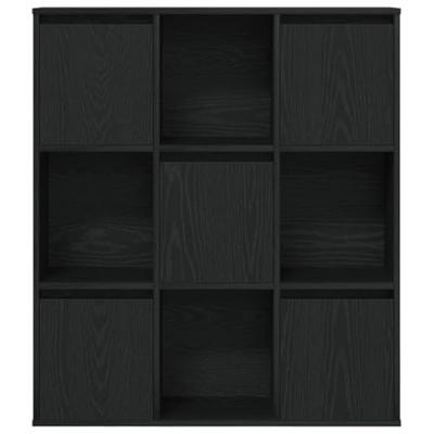 Boekenkast 89x24x101,5 cm bewerkt hout zwart eikenkleurig