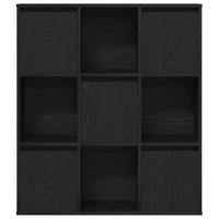 Boekenkast 89x24x101,5 cm bewerkt hout zwart eikenkleurig - thumbnail