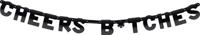 Letterslinger 'Cheers B*tches' Zwart - 6 meter - thumbnail