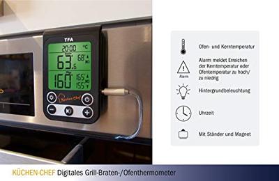 TFA Dostmann 14.1512.01 KÜCHEN-CHEF Barbecuethermometer Zwart TFA Dostmann 14.1512.01 KÜCHEN-CHEF Barbecuethermometer Zwart