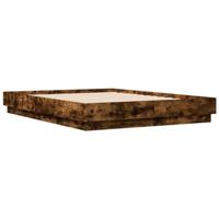 Bedframe met LED-verlichting gerookt eikenkleurig 120x190 cm - thumbnail