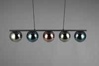 Trio Design hanglamp Sheldon zwart met smoke glas R31305017 - thumbnail