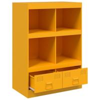 Hoge kast 67x39x95 cm staal mosterdgeel - thumbnail
