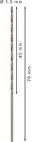 Bosch Accessories 2608596808 HSS Metaal-spiraalboor 1.5 mm Gezamenlijke lengte 70 mm Geslepen DIN 340 Cilinderschacht 5 stuk(s) - thumbnail