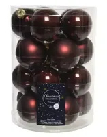 Decoris kerstballen glas 20st mahonie 6cm - thumbnail