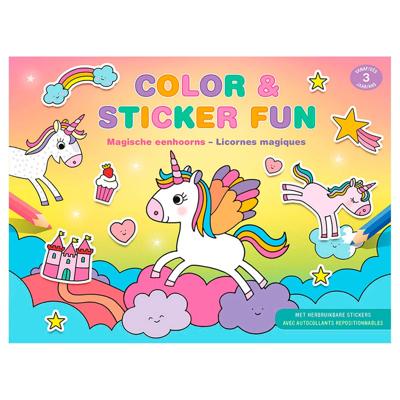 Color & Sticker Fun - Magische eenhoorns