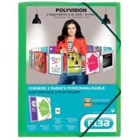 Elastomap Oxford Polyvision A4 met insteektas 3 kleppen PP groen - thumbnail