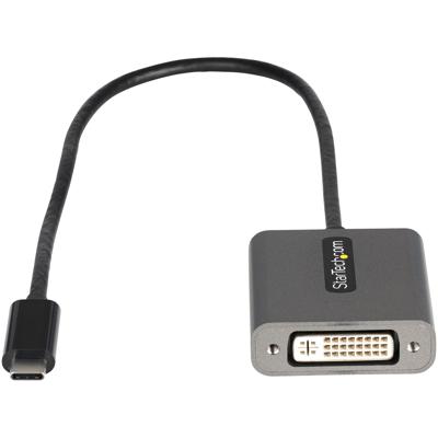 Adapter USB C naar DVI Startech CDP2DVIEC Zwart Zilverkleurig Zwart/Zilverkleurig