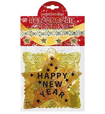 Happy new year laser slinger goud