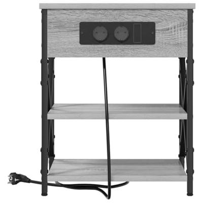 Nachtkastje 2 pcs Grijs Sonoma 41 x 31 x 51 cm Bewerkt hout