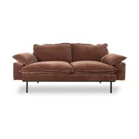 HKliving Retro bank 2-zits Royal Velvet Magnolia - thumbnail