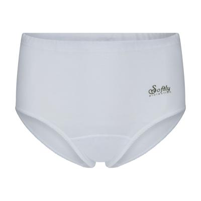 2-pak Julia taille slip met badstof kruisje "Softly" - Hoge Katoenen dames onderbroek - Oma ondergoed