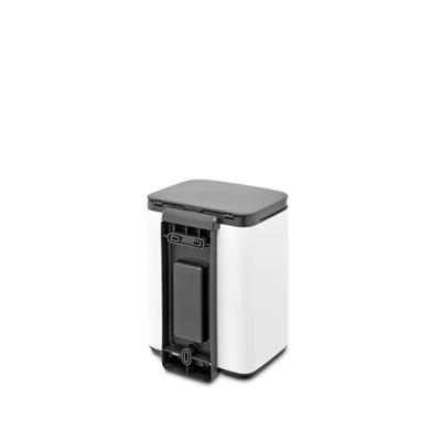 Brabantia Bo afvalemmer 4 liter met kunststof binnenemmer white - thumbnail