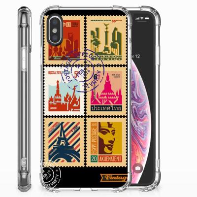 Apple iPhone X | Xs Telefoonhoesje met valbescherming Postzegels Apple iPhone X | Xs Telefoonhoesje met valbescherming Postzegels