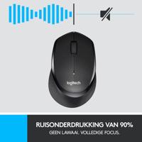 Logitech Mouse M330 Silent Plus Zwart Draadloze Muis - thumbnail