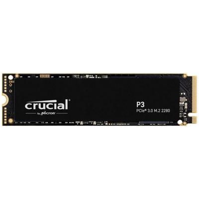 Crucial CT1000P3SSD8 P3 NVME SSD, 1 TB, M.2, PCIe 3.0, 3D NAND, 3500/ 3000 MB/s, Black Crucial CT1000P3SSD8 P3 NVME SSD, 1 TB, M.2, PCIe 3.0, 3D NAND, 3500/ 3000 MB/s, Black
