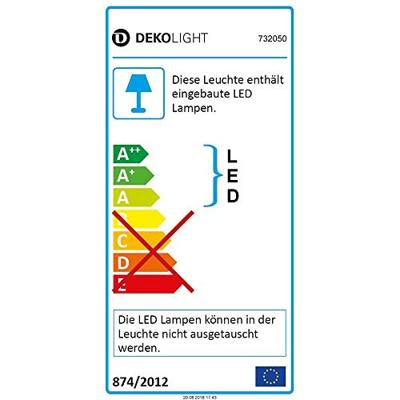 Deko Light Helios IV 732050 Buitenlamp (wand) LED vast ingebouwd LED G (A - G) 5.50 W Leigrijs (RAL 7015)