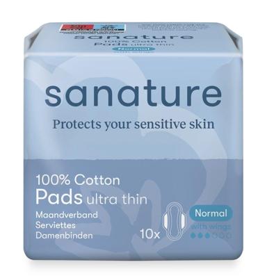 Sanature 100% Katoen Maandverband Normaal