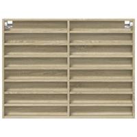 Vitrinekast 100x8,5x75 cm bewerkt hout sonoma eikenkleurig - thumbnail