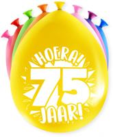 Party Ballonnen Hoera 75 Jaar - 8 Stuks - thumbnail