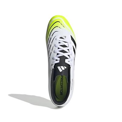adidas Predator Club Gras / Kunstgras Voetbalschoenen (MG) Wit Zwart Neongeel - thumbnail