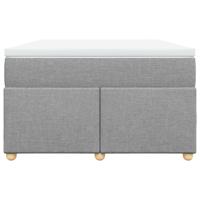 Boxspring met matras stof lichtgrijs 140x190 cm - thumbnail