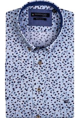 Giordano Overhemd Korte Mouwen Bloemetjes Print Button Down