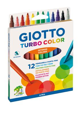 Viltstift Giotto Turbo Color set à 12 kleuren
