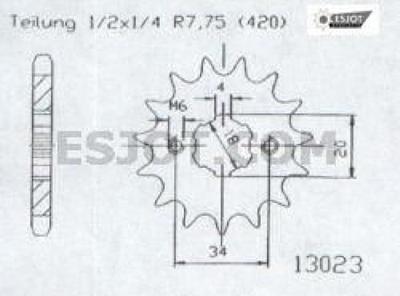 ESJOT Sprocket 420 19z standard
