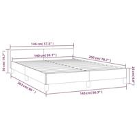 Bedframe zonder matras stof donkergrijs 140x200 cm - thumbnail