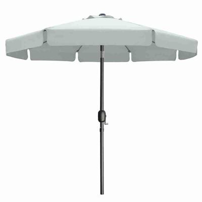 Marbueno Parasol Staal 8 Spaken D300 cm Polyester Wit Tuin, Zwembad, Terras 10489