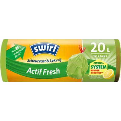 Swirl Actif Fresh Pedaalemmerzakken met Citroengeur 20L 12 Stuks