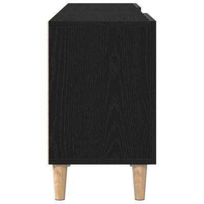 Tv-kast Zwart eiken 150 x 30 x 50 cm Bewerkt hout
