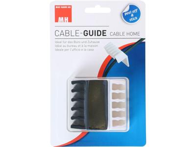 Cablehome Kabelmanagerset Zelfklevend 135349 Zwart, Wit 1 stuk(s)