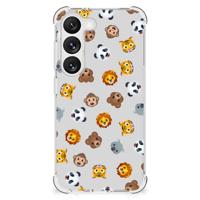 Doorzichtige Silicone Hoesje voor Samsung Galaxy S23 Dieren Emojis - thumbnail