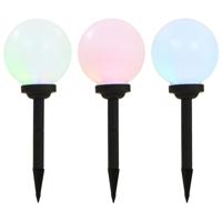 VidaXL Led-solarlampen rond 20 cm rgb 3 st - thumbnail