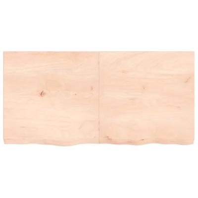 VidaXL Wastafelblad 120x60x(2-6) cm onbehandeld massief hout