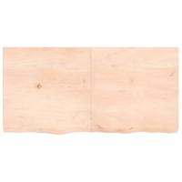 VidaXL Wastafelblad 120x60x(2-6) cm onbehandeld massief hout - thumbnail